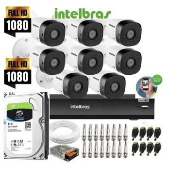 Imagem de Kit Intelbras 8 Cam 1220b Fullhd Dvr iMhdx 3008 C/ 1TB