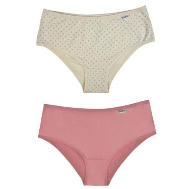 Imagem de Kit/2 Calcinha Delrio 50368 Feminina Básica Cotton T. P/GG, M, D10, Na