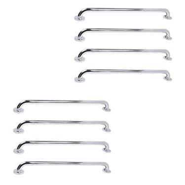 Imagem de Barra de Apoio 70cm Inox Kit 8 Unidades Idoso Criança Gestante Deficiente Banheiro Box Suporte Corrimao Escada Segurança Acessibilidade Proteçao