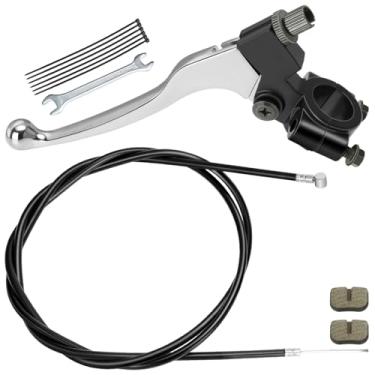 Imagem de YOXUFA 7/8" 22 mm Alavanca de embreagem de freio esquerdo 155 cm Cabo com pastilhas de freio para Coleman CT100U CC100X 98cc 3HP Baja Doodle Bug DB30 Motovox MBX10 MBX11 Monster Moto Powersport Mini Peças para bicicletas