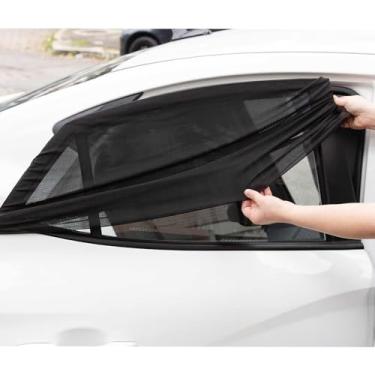 Imagem de Protetor solar para vidro do carro bebê criança capa tecido envolve a porta do carro (Preto) c/ 1 un - Baby Lage