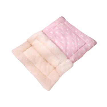 Imagem de IEUDNS Saco de dormir para gatos semi-fechado, cobertor multiuso macio, quente, cama para cachorro, caverna meio coberta para filhotes, cachorros, poodle, M Pink