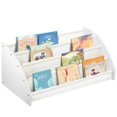 Imagem de BIBELUN Estante decorativa para crianças – linda prateleira para exibir todos os livros do seu pequeno – o organizador de berçário perfeito para o quarto Montessori do seu bebê ou brincadeira de