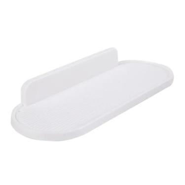 Imagem de Prateleira flutuante pequena montada na parede, prateleira flutuante de parede adesiva, prateleiras de banheiro de plástico para lavanderia, quarto, cozinha, banheiro