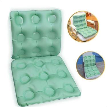Imagem de Assento Almofada Com Encosto Ortopédico DÁgua Caixa de Ovo Quadrada Ho