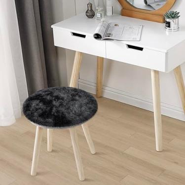 Imagem de JiaoBaba Tapetes redondos pretos tie dye, pequeno, 6 x 0,6 m, tapete de círculo fofo, tapete peludo, circular felpudo felpudo para meninas, quarto, berçário, quarto de criança, decoração de quarto