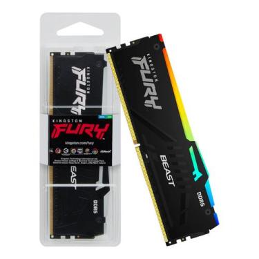 Imagem de Memoria 8gb Ddr5 6000 Cl36 1.35V Fury Beast Preto RGB KF560C36BBEA-8 K