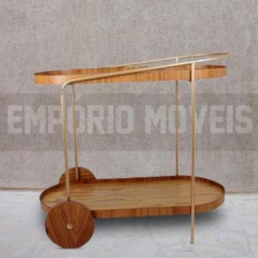 Imagem de Carrinho De Chá  Bar Moscou Dourado Artefer Decor