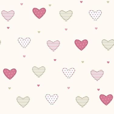 Imagem de Papel De Parede Fofura Baby Corações Rosa Ff4057