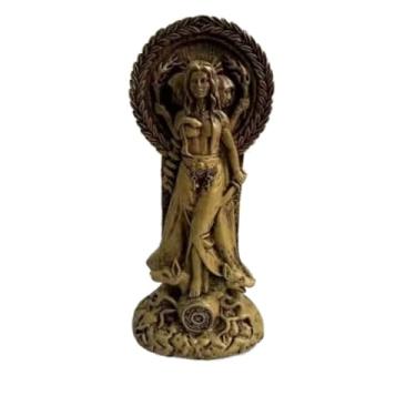 Imagem de Estátua Da Mitologia Grega Hecate,Deusa Tripla De Deusa Símbolo De Escultura De Estátua De Estátua Para Altar Da Casa Wicca Estátua De Bruxa, Decoração Criativa De Mesa