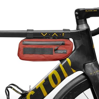 Imagem de ALMSTHRE Bolsa compacta para quadro de bicicleta – Vermelho ferrugem | Zíperes impermeáveis e resistentes ao clima, e acesso de dupla face para quadros de estrada, MTB e Ebike