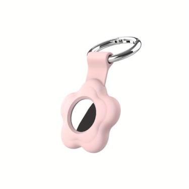 Imagem de 25°Ya Chaveiro AirTag para suporte de airtag, suporte de capa AirTag, 1 pacote com chaveiro, suporte de silicone para AirTag para bagagem, chaves, animais de estimação, bolsa infantil (rosa)