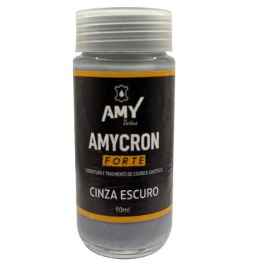 Imagem de Tinta para Couro 90ml Amycron Forte, Cinza Escuro