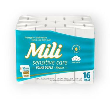 Imagem de Papel higienico 30m mili neutro compacto fd com 16 rolos, 16