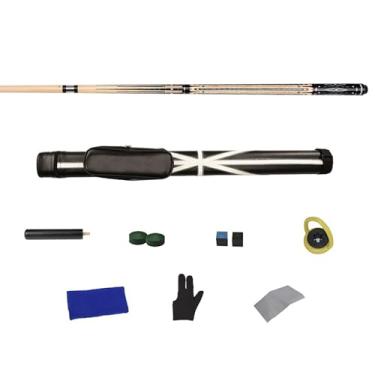 Imagem de Taco de Bilhar Profissional com Madeira Durável, Construção Robusta e Design Exclusivo para Jogadores Exigentes (Tacos de bilhar e acessórios+ barril de tacos B, 10.5mm)