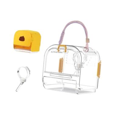 Imagem de Ｂｅｓｇａ CAGA de CASA de TRANSPORTÊNCIA de HAMSTER, caixa de transporte de pequenos animais, gaiola de cobaias ao ar livre, transportadora de viagem de hamster, Amarelo