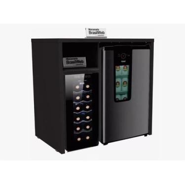 Imagem de Bar bancada para embutir cervejaria e adega vinhos Preto NICHO - Marce