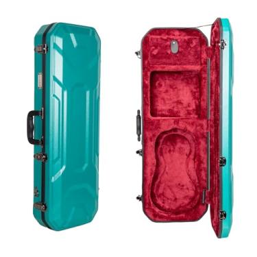 Imagem de Crossrock A capa oblonga serve para violino 4/4 de tamanho completo, inclui compartimento interno, 2 suportes de arco, trava de segurança e alças destacáveis - azul menta (CRA860VFMB-R)