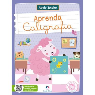 Imagem de Apoio Escolar - Aprenda Caligrafia: Ovelha Rosa na Escola