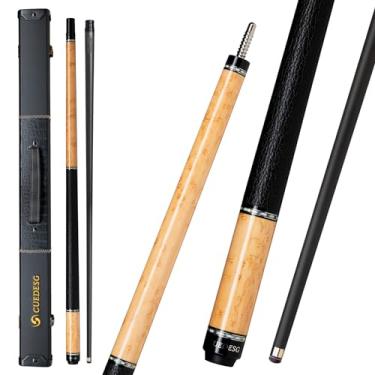 Imagem de CUEDESG Taco de piscina de fibra de carbono 10,5 mm/11,8 mm/12,5 mm, bastão de piscina de baixa deflexão, bastão profissional com estojo... (olho cego_cor natural, 10,5 mm)