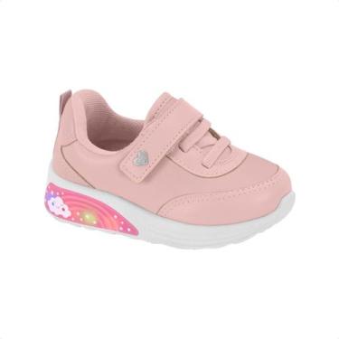 Imagem de Tênis Glitter Com Detalhes Arco-Íris Molekinha Rosa, Rosa, 22