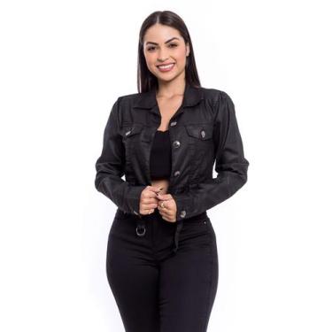 Imagem de Jaqueta Feminina Com Resina Lançamento Inverno - Restrito Jeans, G, Pr