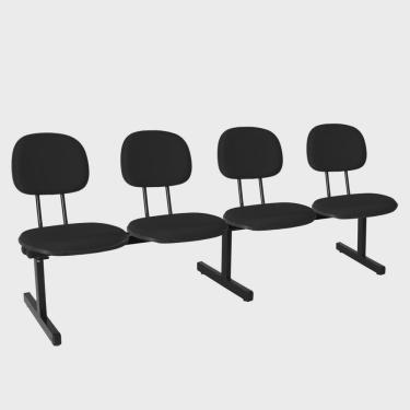 Imagem de Cadeira Longarina 4 Lugares Estofada Ecoflex