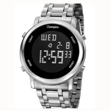 Imagem de Relógio Digital Champion  A Prova D'água  Preto Mascara Negra Redondo,