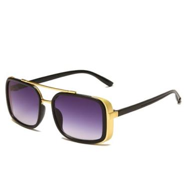 Imagem de HCPIHF Óculos de sol polarizados retrô, masculinos e femininos, óculos para tiro ao ar livre, espelho de direção esportivo, C10, tamanho único