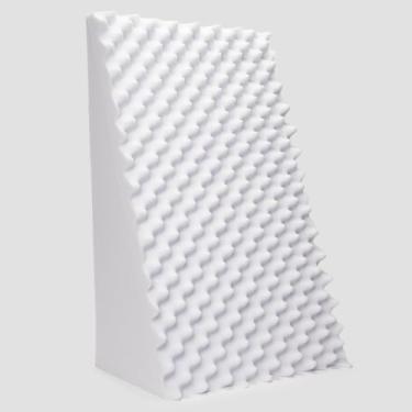 Imagem de Travesseiro Triangular Anatômico Casca De Ovo Sem Capa Apoio Encosto Costa Leitura Antirefluxo (Branco)