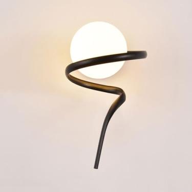 Imagem de HOSETEON Yle-lustres de parede de arte de ferro para interiores, lustres de parede pretos / dourados com tela de vidro esférico chá G9, armário com espelho/quarto rg, estilo europeu