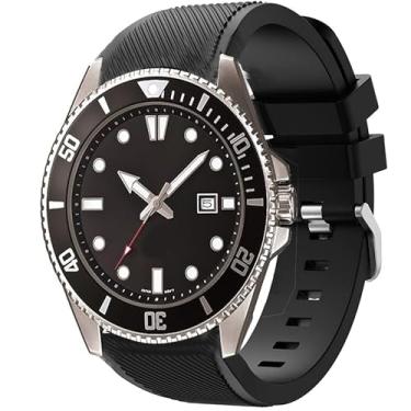Imagem de Compatível com pulseiras Casio MDV106, pulseira de silicone esportiva de liberação rápida de 22 mm compatível com relógio Casio MDV106-1AV/MTP-VD01 (preto)