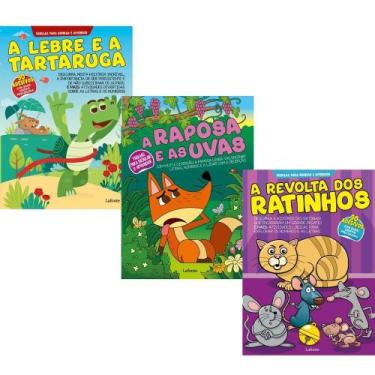Imagem de Coleção fábulas - 3 vol: a lebre e a tartaruga + a raposa e as uvas + 