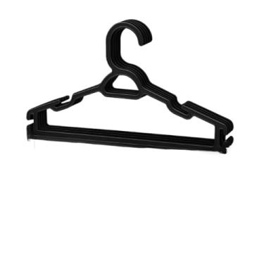 Imagem de Cabide Adulto Transparente AcrÍlico para Roupas, Closet e Loja Kit Premium Resistente(30 Preto)