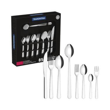Imagem de Faqueiro Tramontina Inox Com Facas Churrasco Malibu 85Pç