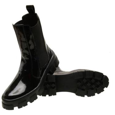 Imagem de Coturno Feminino Tratorada Bota Sola Alta Médio Botinha Blogueira Chel