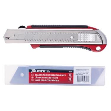 Imagem de Estilete Profissional de 25mm com Cabo Emborrachado + 10 Lâminas Segmentadas