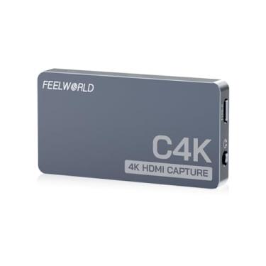 Imagem de FEELWORLD Placa de captura de vídeo HDMI 4K C4K com suporte de captura 4K 60 VRR Plug and Play para conferência de streaming de jogos PS4/PS5, Xbox, Switch, OBS, no Twitch, YouTube, Facebook, Tiktok