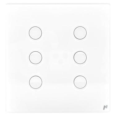 Imagem de Interruptor Touch Zigbee 4x4 6 Botões NovaDigital Compatível Google Assistente e Alexa 800W (Branco)