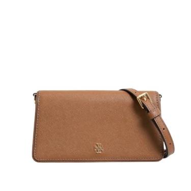 Imagem de Tory Burch Emerson Mini bolsa transversal com alça removível, Marrom alce, Mini