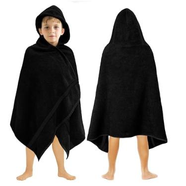 Imagem de ORIGINAL KIDS Toalha de banho com capuz - Toalha de banho ultramacia 100% algodão felpudo grande com capuz e borda - Toalha de praia para crianças grandes - Toalha de praia para chuveiro e piscina