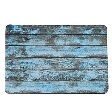 Imagem de Bem-vindo Ao Capacho de Borracha, Tapete de Entrada Sem Deslizamento para Uso Externo Interno Com Design Elegante, Carpete Absorvente de água (Linhas horizontais de madeira kuraki)