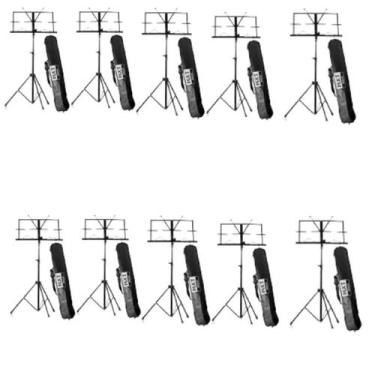Imagem de Kit 10 Suporte Estante Partitura Pedestal Musical Maestro Dobrável com
