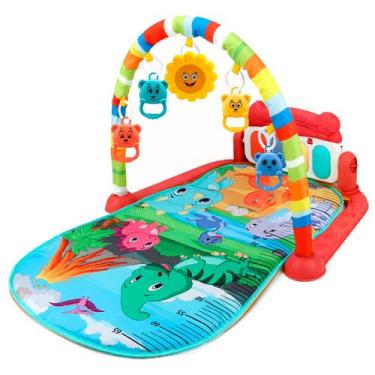 Imagem de Tapete Ginásio Infantil Para Bebês Macio Com Piano Móbile E Brinquedos