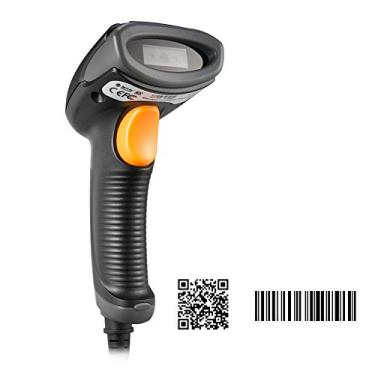 Imagem de Bluehresy Scanner de código de barras 2D USB com fio 1D 2D Datamatrix PDF417 leitor portátil de código QR para leitura de tela e código de barras impresso, funciona com Windows Mac e Linux PC POS
