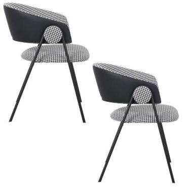 Imagem de Cadeiras Jantar Estofadas c/ Braço material sintético ou Tecido 2 UN -