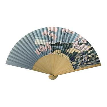 Imagem de GIORNO SEVEN Ventilador dobrável japonês premium HOKUSAI para fãs femininos e masculinos para dança de linha, bambu, presente, arte de parede (004-HAIAO)