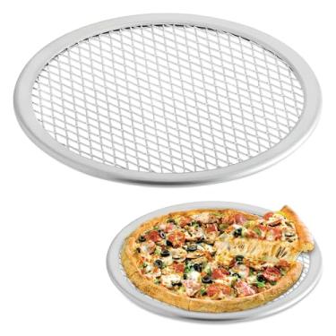 Imagem de OCS Parts Tela de alumínio para pizza de 15 cm | Tela de bandeja de pizza de nível comercial para cozinhar em casa, pizzarias e restaurantes