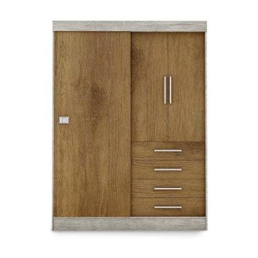 Imagem de Modulo Ja Georgia Guarda-Roupa Avelã/Jequitibá - J A