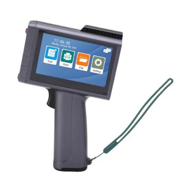 Imagem de Asixxsix Impressora de Jato de Tinta Portátil, Pistola de Impressora a Jato de Tinta Portátil, Impressora a Jato de Tinta Multilíngue para Imprimir Números de Lote, Logotipos (plugue ue)